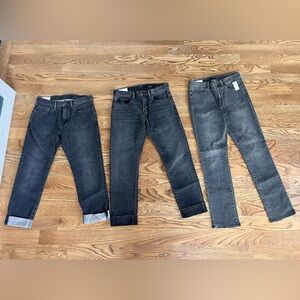 Set of 3 - GAP Slim Fit Denim Jeans - Faded Black